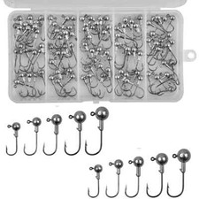 Jig Heads Worm Jig Fishing Hook Round Ball Head Fishhook for Trout Bass Fishing