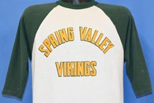 vintage 80s SPRING VALLEY VIKINGS SOUTH CAROLINA HS GREEN GOLD JERSEY t-shirt L
