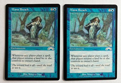 blue miracle cards mtg MTG Mana Breach x2 - Exodus - Blue Enchantment Magic the Gathering