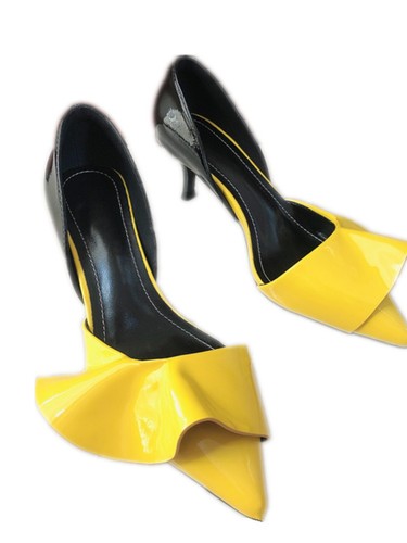 Scarpe donna nuove pelle verniciata tacco alto a punta decolte eleganti scarpe festa - Foto 5 di 24
