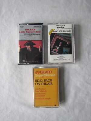 lot of  P.D.Q. Bach Cassette Tapes . Portrait of  little Nightmare Music On the
