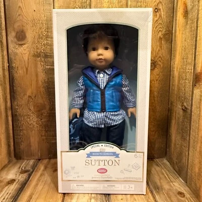 POTTERY BARN KIDS GÖTZ SUTTON BACK TO SCHOOL 18" BOY DOLL SPECIAL EDITION
