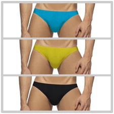 3 PCS Men's Underwear Cotton Comfortable Briefs Sexy Bulging Pocket Panties