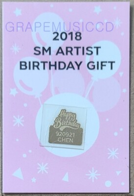 EXO CHEN 2018 SM ARTIST OFFICIAL MD BIRTHDAY GIFT STICKER NEW