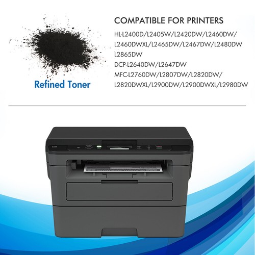 TN830 Toner Cartridge Fit For Brother TN-830 HL-L2405W MFC-L2760DW MFC-L2820DW - Picture 3 of 3