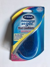 Dr. Scholl s Massaging Gel Heel Cushions For Women s Shoes Sz. 6-10 1 Pair