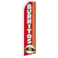"BURRITOS" advertising super flag swooper banner business sign Mexican food