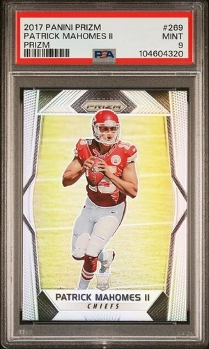 2017 PANINI PRIZM PATRICK MAHOMES #269 SILVER ROOKIE PSA 9