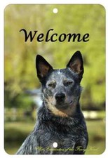 Australian Cattle Dog Aluminum Indoor/Outdoor Welcome Sign