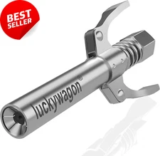 Grease Gun Coupler Extra Long High Pressure 10,000 PSI Quick Locking Release