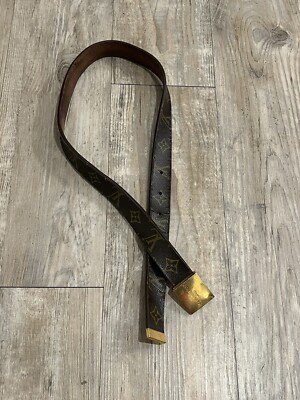 Louis Vuitton Ceinture Carre Belt Leather Louis Vuitton Black Leather Ceinture Carre Belt - Ann main image 4