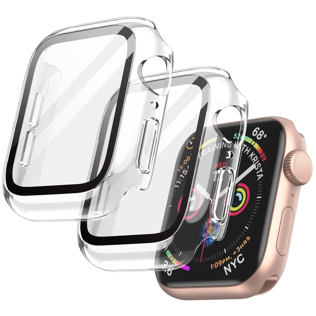 Case with Screen Protector for Apple Watch SE 3/2/1 / Series 6 5 4