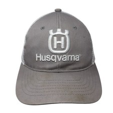 Husqvarna Snapback Mesh Back Trucker Hat Gray One Size Colorblock