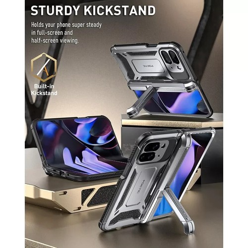 For Google Pixel 9 Pro Fold 5G Case Poetic with Kickstand Shockproof Cover - Zdjęcie 7 z 11
