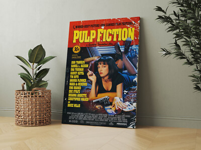 Pulp Fiction Classic Movie Poster - Leinwand - gerahmt oder Poster verfügbar 02