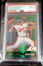 Spencer Strider  2020  Panini Prizm Draft Picks  Green Pulsar #PDP126 PSA 10 wws