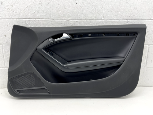2008-2016 AUDI S5 PASSENGER RIGHT SIDE DOOR PANEL BLACK LEATHER OEM