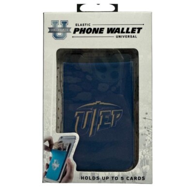 UTEP Miners Cell Phone Wallet Elastic Universal with 3M Adhesive NCAA ...