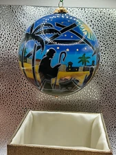 Pier 1 Li Bien Ornament 2015 Hand Painted Nativity Scene & Wise Men Original Box
