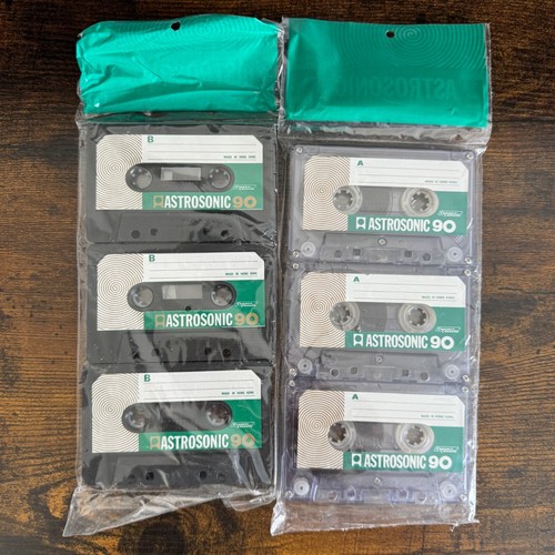 Astrosonic Blank Cassette Tapes NEW Sealed 90 Minutes Made in Hong Kong_Lot of 6 - Picture 2 of 4