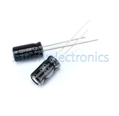 30PCS NEW 100UF 25V Radial Electrolytic Capacitor The general size | eBay