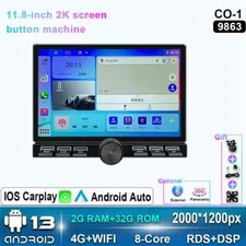 Android Car Radio Universal Multimedia Video Player GPS Carplay Screen 11.8 Inch