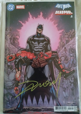 DC Comics Batman Deadpool #1 Variant Cover Signed Dan Mora with COA