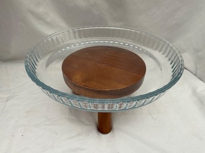 Vintage Pyrex Corning Ware Tarte Backen Runde Form Klarglas Geriffelter Rand Quiche