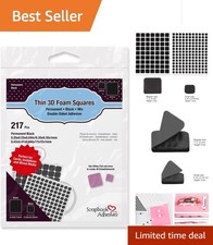 Versatile Self-Adhesive 3D Foam Squares - 217 Count for Scrapbook Enhancement