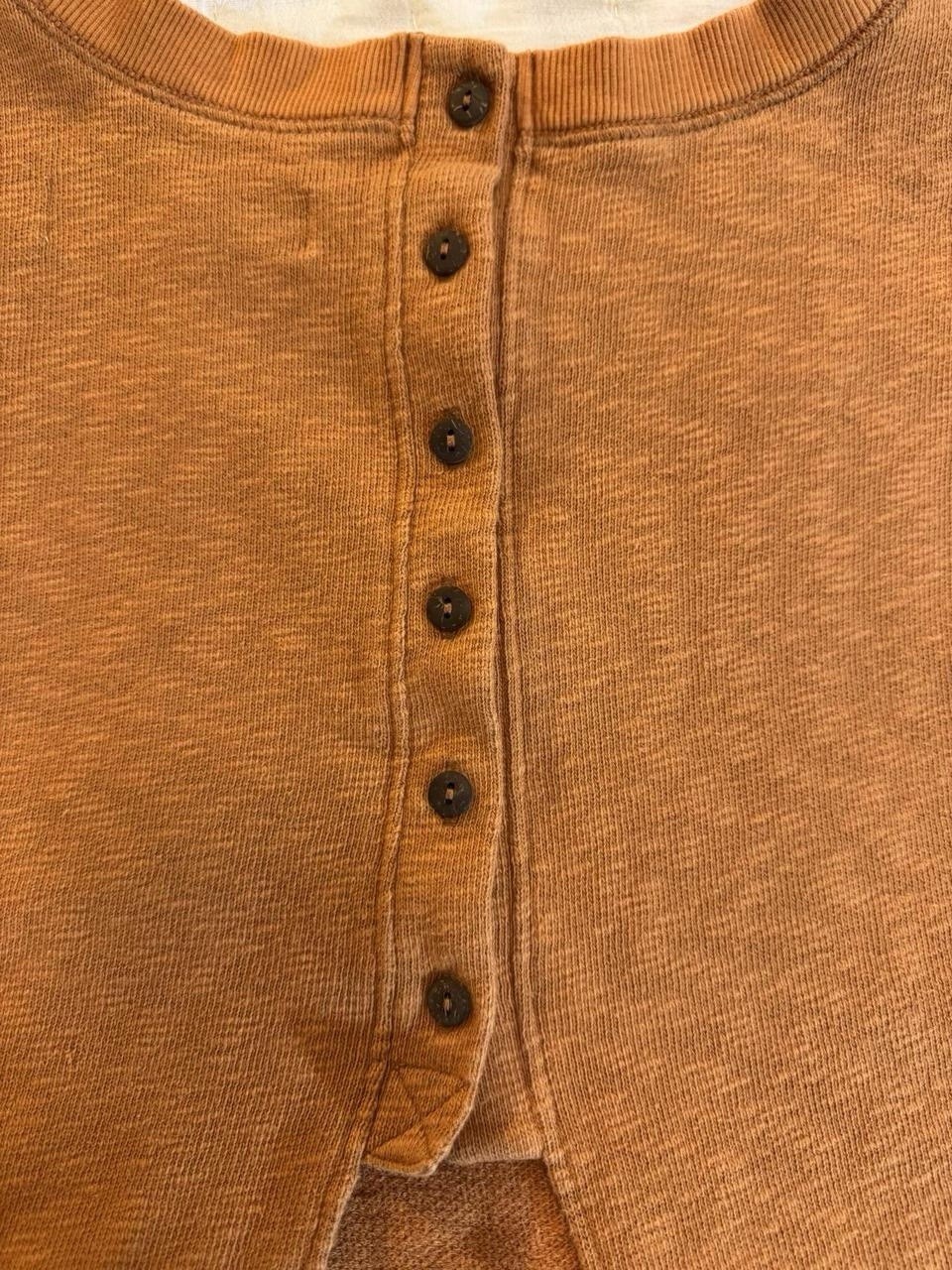 FP Beach Orange Split Back Button Tank Top Medium… - image 6