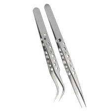 Curved And Straight Tweezers Set For Hobbyists And Everyday Household Tasks