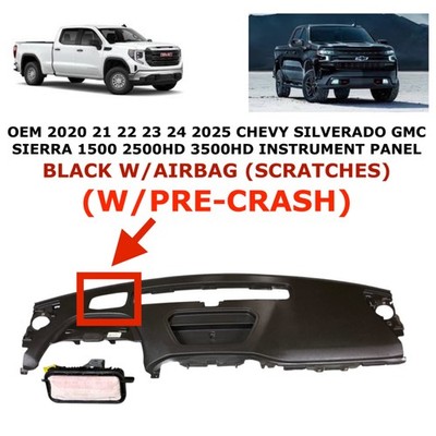 2020-2025 Chevy Silverado Sierra 1500-3500HD instrument panel W/PRE-CRASH BLACK