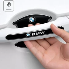 8pcs Black Car Door Handle Bowl Scratch Sticker Protector Film for BMW Car