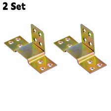 Heavy Duty Metal Bed Rail Brackets for Wooden Frame Support and Connector Kit