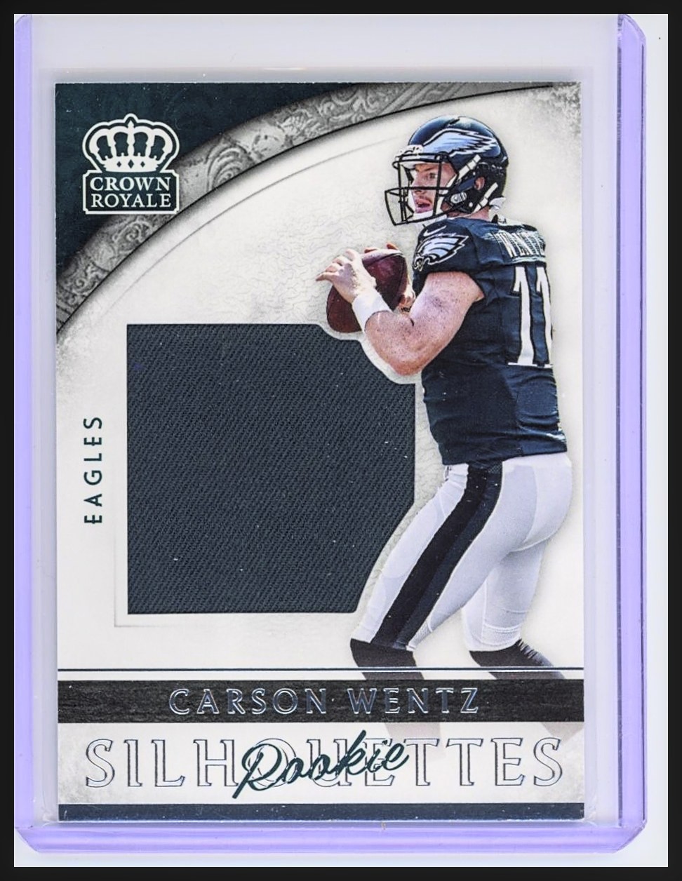 2016 Panini Crown Royale Carson Wentz Jumbo RC Rookie Jerseys Patch Eagles