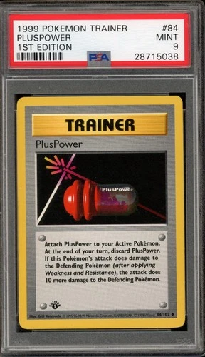 Pokemon Pluspower Base Set Shadowless 1st Edition 84/102 PSA 9 Mint