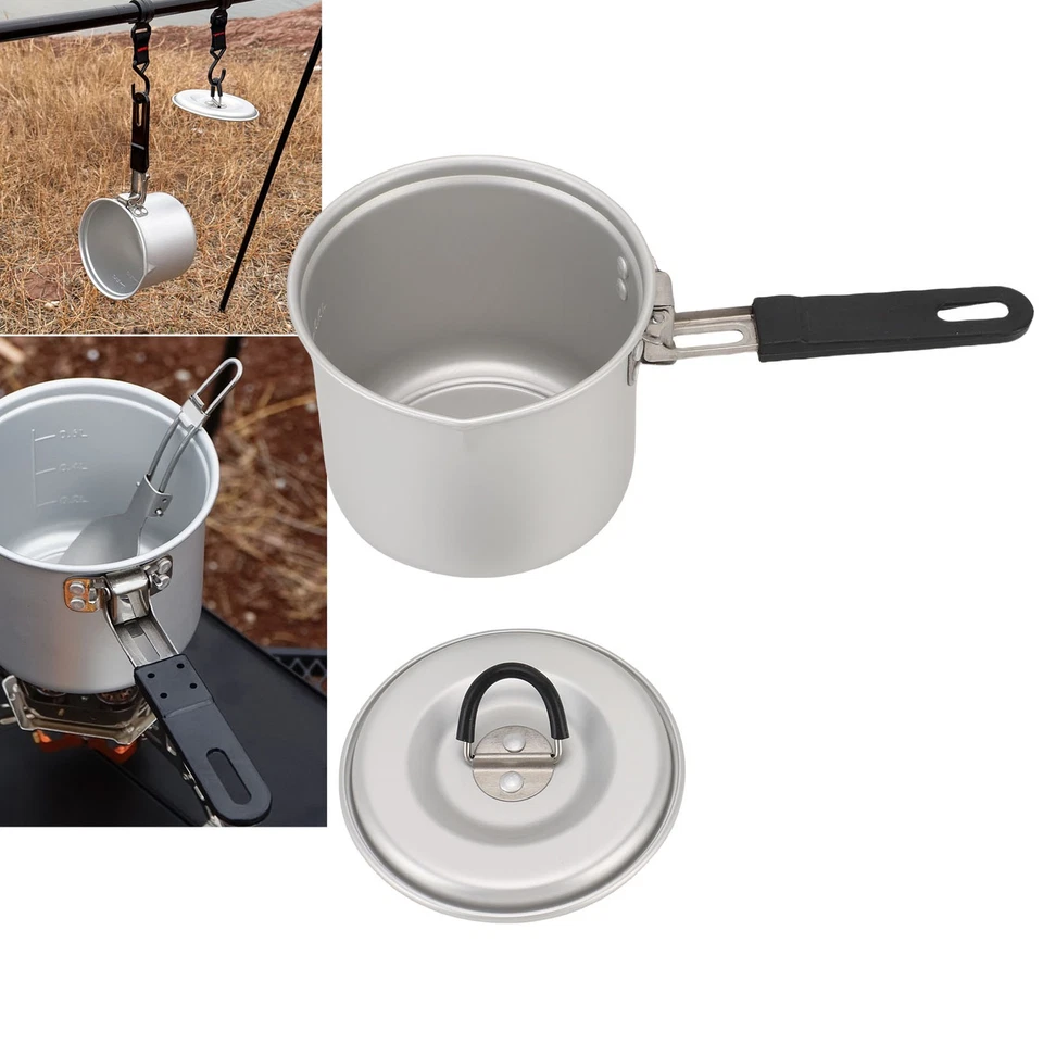 Small Milk Pot Portable Aluminum Fast Heating Foldable Camping Pot For Outd BAJ - Image 2 of 4