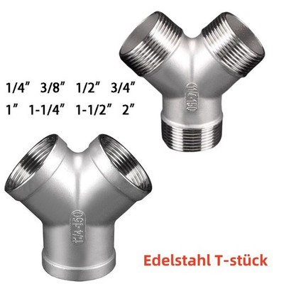 Y Verteiler Pipe Fitting Y-stück Mit Innengewinde Ig/ag Verteilung Abzweig 1/4~2