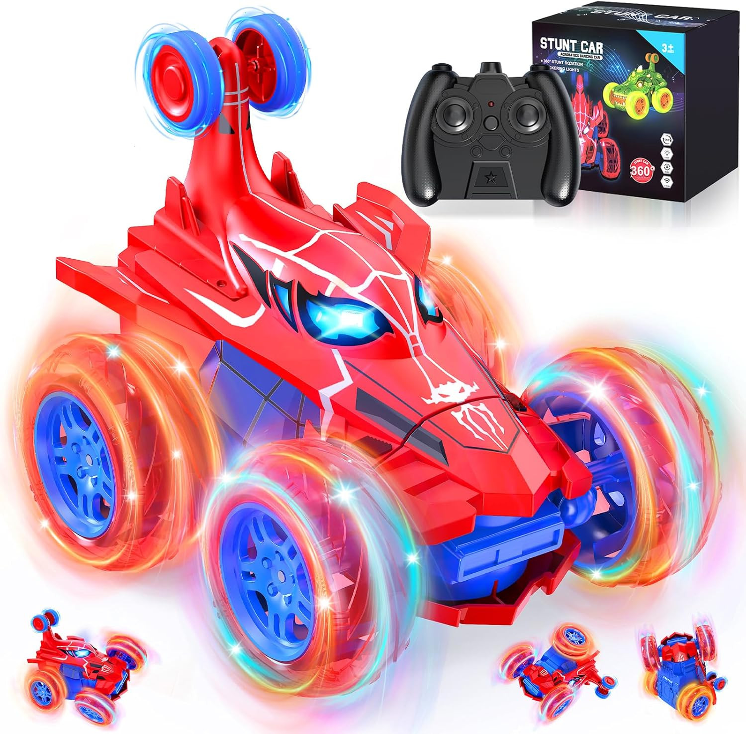 Toys For Boys- 360&deg; Rotating Rc Stunt Cars 4wd Monster