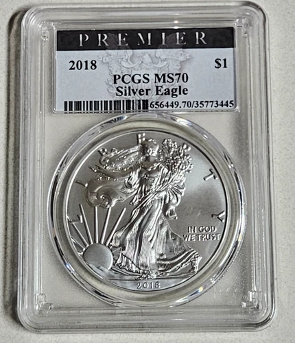 2018 American Silver Eagle 1 oz Silver PCGS MS70