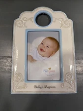 Demdaco Nat & Jules Baby’s Baptism Portrait , Blue 