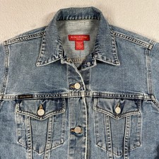 Vintage Banana Republic Denim Jacket Womens Small Blue Faded Jean 90 Made in USA