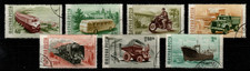HUNGARY-1955. Traffic / Train,Bus,Motorcycle  USED!!! Mi.:1453-1459