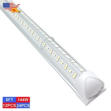 8 Foot LED Shop Light Fixture 144W T8 Integrated 3 Pin 8Ft Led Tube Light Bulb