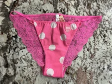 True Vintage Victoria's Secret PINK Low Rise Lace Back String Bikini Panty MED