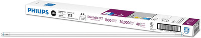 10-Pack 48'' LED Tube Light Bulbs, 40W Equivalent, 5-CCT, Plug & Play