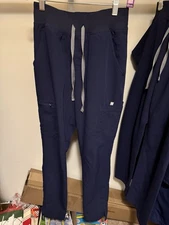 FIGS Women's Yola Skinny Pants Scrub Bottoms Size XS Navy Blue