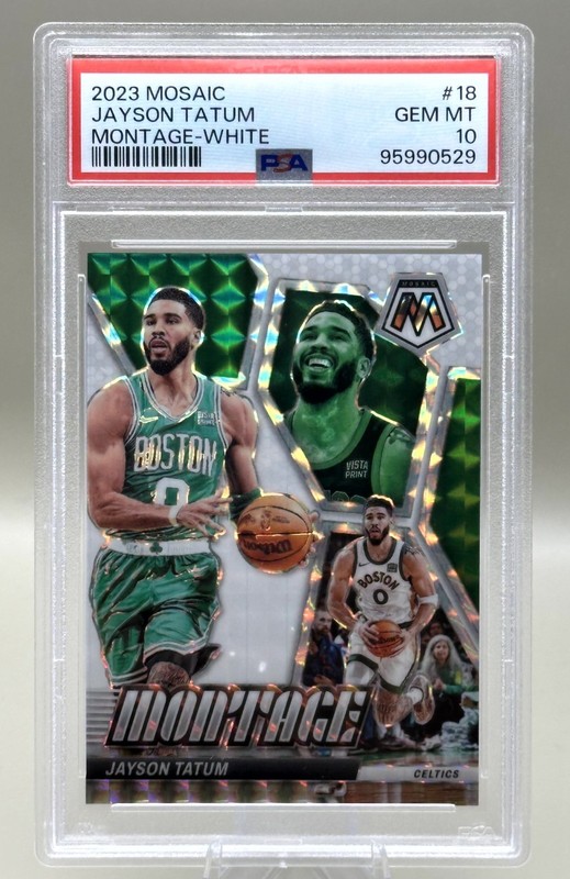 ‼️2023 Panini Mosaic Montage Jayson Tatum #14/25 PSA 10 Boston Celtics