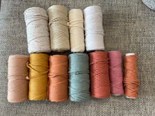 Premium Macrame Cord Partial Spool Choose Color 3mm  Cotton Fiber Art