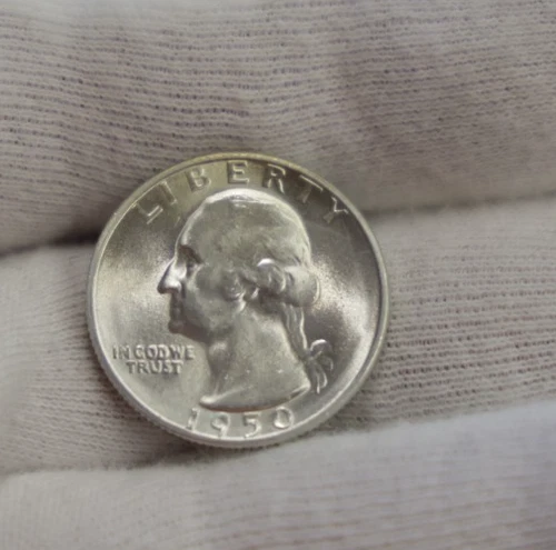 1950  S US Washington Quarter 25c AU +